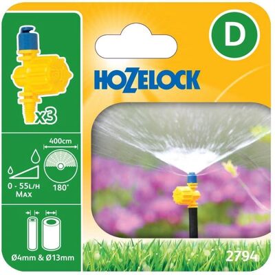 Hozelock - Regelbarer Micro Jet 180° - Sprinkler 3er Pack Hozelock - Regelbarer Micro Jet 180° - Sprinkler 3er Pack