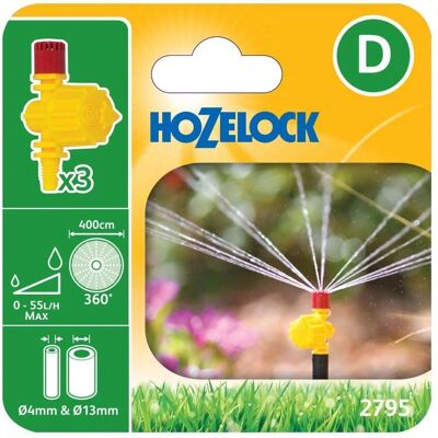 Hozelock Micro Jet 360 Degree - Micro Spray - 3 Pack Hozelock Micro Jet 360 Degree - Micro Spray - 3 Pack