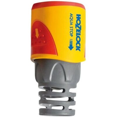 Connecteur de tuyau d'eau Hozelock 2055 - Aquastop Plus - Gris, Jaune - 12,5/15mm - Publicité Connecteur de tuyau d'eau Hozelock 2055 - Aquastop Plus - Gris, Jaune - 12,5/15mm - Publicité