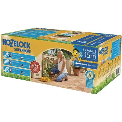 Hozelock Sárga Bővíthető Kerti Tömlő - 15m Hozelock Sárga Bővíthető Kerti Tömlő - 15m