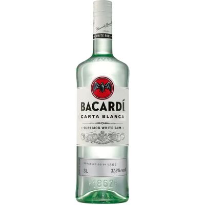 Bacardi Carta Blanca Bílý rum - 37,5% - 300cl Bacardi Carta Blanca Bílý rum - 37,5% - 300cl