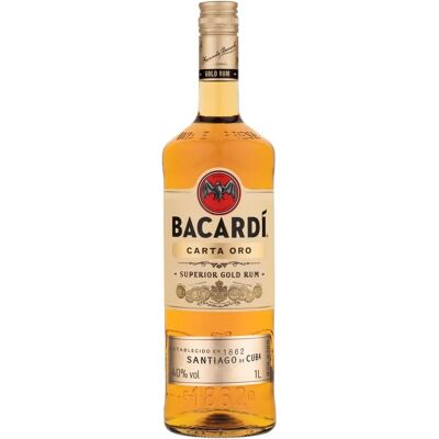 Bacardi Oro - 37,5% Vol. - 1L Rum Dorato - Vaniglia, Albicocca - Cuba Libre Bacardi Oro - 37,5% Vol. - 1L Rum Dorato - Vaniglia, Albicocca - Cuba Libre