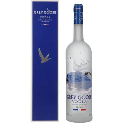 Grey Goose 150cl Vodka Boîte Cadeau - Spirit français premium - Publicité Grey Goose 150cl Vodka Boîte Cadeau - Spirit français premium - Publicité