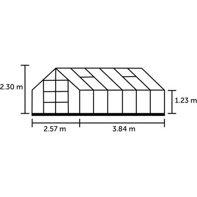 Halls Universal Garten-Gewächshaus - 9,9m² Polycarbonat, Aluminium Halls Universal Garten-Gewächshaus - 9,9m² Polycarbonat, Aluminium