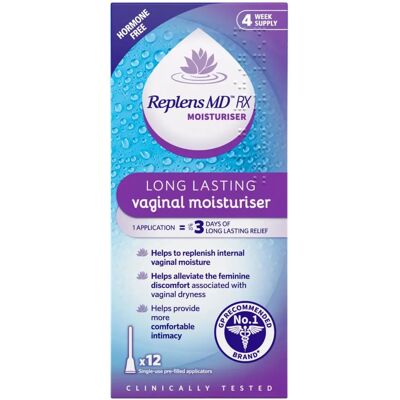 Replens MD Vaginal Moisturiser - 12 Pack, Long Lasting Relief Replens MD Vaginal Moisturiser - 12 Pack, Long Lasting Relief