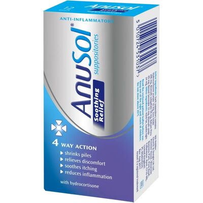AnuSol Hydrocortisone Suppositories - Piles Relief AnuSol Hydrocortisone Suppositories - Piles Relief