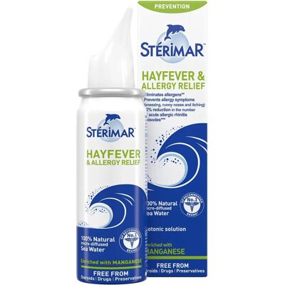 Sterimar Hayfever and Allergy Relief Water Based Nasal Spray - Nasal Spray for Hay Fever & Allergies 50ml Sterimar Hayfever and Allergy Relief Water Based Nasal Spray - Nasal Spray for Hay Fever & Allergies 50ml