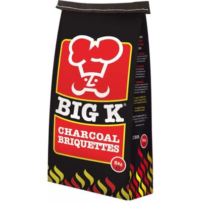Big K - Real Charcoal Briquettes - 20 kg - BBQ - Charcoal Briquettes Big K - Real Charcoal Briquettes - 20 kg - BBQ - Charcoal Briquettes