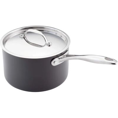 Stellar Element 20cm Hard Anodised Saucepan - Dark Charcoal Stellar Element 20cm Hard Anodised Saucepan - Dark Charcoal