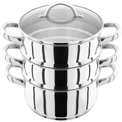 Judge Stainless Steel 3-Tier Steamer - Steamer Judge Stainless Steel 3-Tier Steamer - Steamer