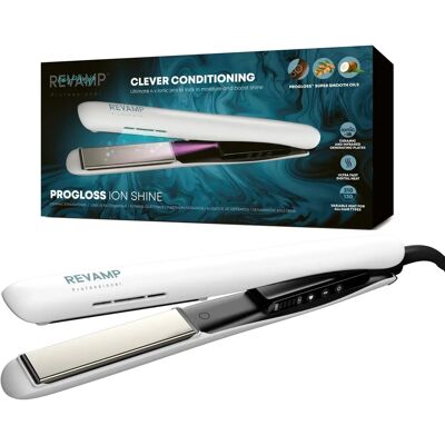 Revamp Revamp Progloss Ion Shine Ceramic Hair Straightener - White - Hair Straightener Revamp Revamp Progloss Ion Shine Ceramic Hair Straightener - White - Hair Straightener