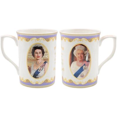 HRH - Queen Elizabeth II Tasse commémorative haute - Tall Boxed - Publicité HRH - Queen Elizabeth II Tasse commémorative haute - Tall Boxed - Publicité