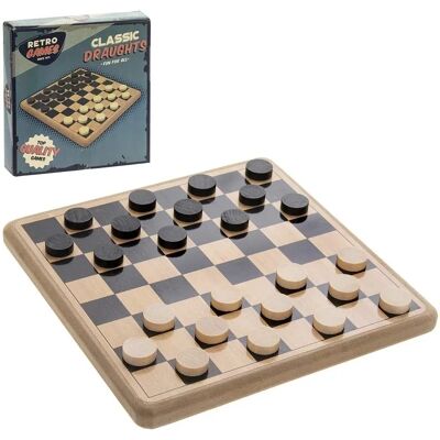 Lesser & Pavey Retro Wooden Checkers Game - Board Game Lesser & Pavey Retro Wooden Checkers Game - Board Game