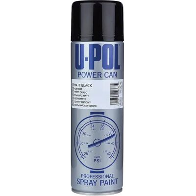 U-POL Power Can Noir Mat 500 ml - Peinture en aérosol pour voitures - Publicité U-POL Power Can Noir Mat 500 ml - Peinture en aérosol pour voitures - Publicité