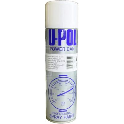 U-POL Power Can 9010 - Peinture en aérosol pour voitures - Publicité U-POL Power Can 9010 - Peinture en aérosol pour voitures - Publicité