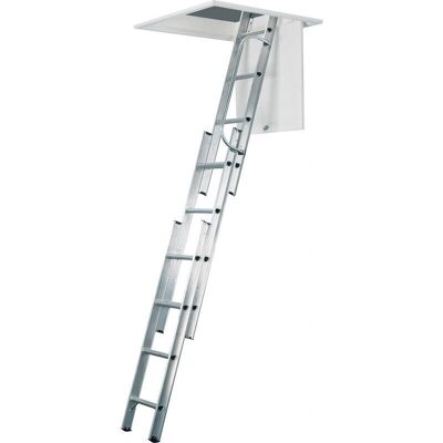 Werner 76003 Aluminium Loft Ladder 3 Sections With Handrail -Bargain Price! - Loft Ladder Werner 76003 Aluminium Loft Ladder 3 Sections With Handrail -Bargain Price! - Loft Ladder
