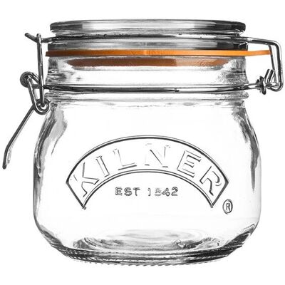 Kilner 0025.490 Glassoppbevaringskrukke - Rund 0,5 L - Lufttett Kilner 0025.490 Glassoppbevaringskrukke - Rund 0,5 L - Lufttett