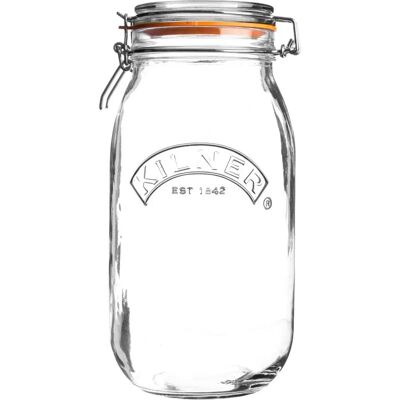 Kilner Rund 3 Liter Clip Top Glasgefäß - Glas Kilner Rund 3 Liter Clip Top Glasgefäß - Glas
