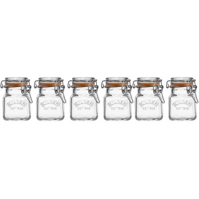 Conjunto de frascos de especiarias Kilner - 70 ml, 6 peças, transparente Conjunto de frascos de especiarias Kilner - 70 ml, 6 peças, transparente