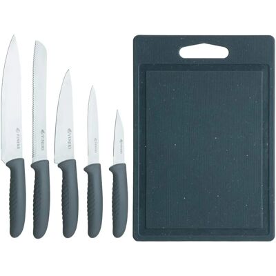 Viners Speckle 5pc Knife Set with Chopping Board Viners Speckle 5pc Knife Set with Chopping Board