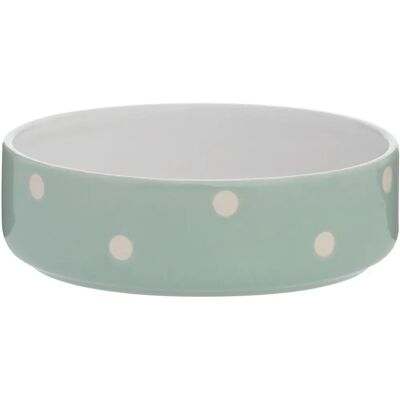 Mason Cash Polka Dot Vert Sauge 13cm Bol pour Animaux - Pet Bowl Mason Cash Polka Dot Vert Sauge 13cm Bol pour Animaux - Pet Bowl