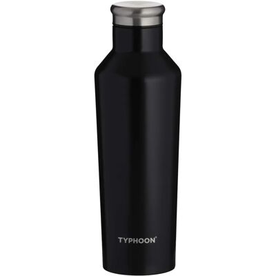 Typhoon Black Double Wall Bottle - 500ml - Stainless Steel Typhoon Black Double Wall Bottle - 500ml - Stainless Steel