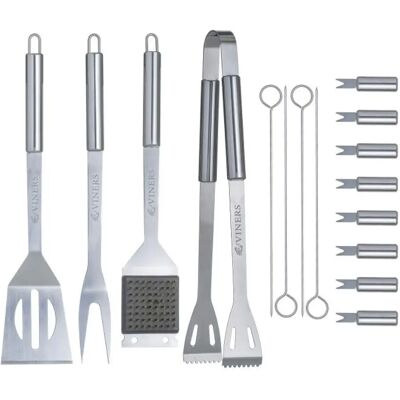 Viners 16 Piece BBQ Utensil Set - Barbecue Tool Kit Viners 16 Piece BBQ Utensil Set - Barbecue Tool Kit