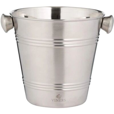 Viners Silver Stainless Steel Ice Bucket - 1 Litre - Barware Viners Silver Stainless Steel Ice Bucket - 1 Litre - Barware