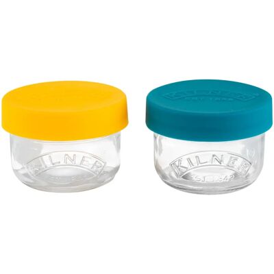 Kilner 65025024 Lebensmittelaufbewahrungsbehälter - Blau, Transparent, Gelb Kilner 65025024 Lebensmittelaufbewahrungsbehälter - Blau, Transparent, Gelb