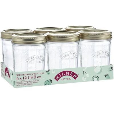 Kilner Wide Mouth Preserve Jar Set - 6 pcs - 350mL Kilner Wide Mouth Preserve Jar Set - 6 pcs - 350mL