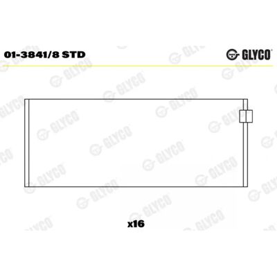 GLYCO 01-3841/8 STD Kugleleje til krumtap og svinghjul - engine bearing GLYCO 01-3841/8 STD Kugleleje til krumtap og svinghjul - engine bearing