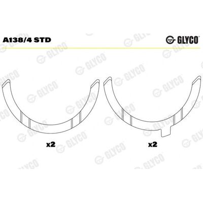 Glyco A1384/4 STD - Afstandsskilte til Audi VW Opel Skoda Vauxhall Glyco A1384/4 STD - Afstandsskilte til Audi VW Opel Skoda Vauxhall