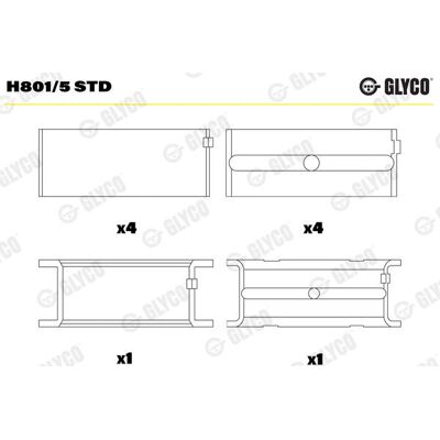 GLYCO Mercedes-Benz Engine Bearing - STD - W108, W109, W116, W126 GLYCO Mercedes-Benz Engine Bearing - STD - W108, W109, W116, W126