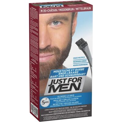 Just For Men M-35 Vopsea pentru barbă și mustață - Maro Mediu Just For Men M-35 Vopsea pentru barbă și mustață - Maro Mediu