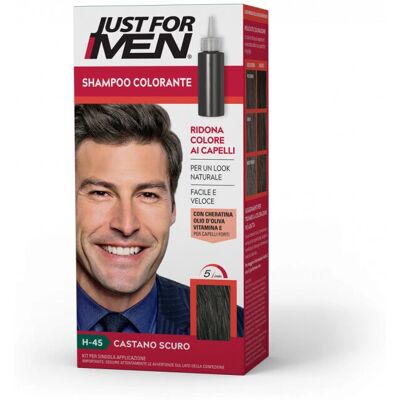 Champú de Color para Cabello Just For Men, Castaño Oscuro Champú de Color para Cabello Just For Men, Castaño Oscuro