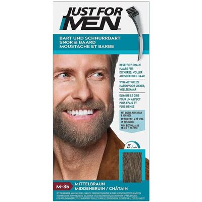 Just for Men Gel de couleur pour barbe et moustache - Marron moyen Just for Men Gel de couleur pour barbe et moustache - Marron moyen