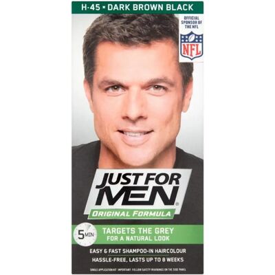 Vopsea de păr Just For Men Brun Închis Negru - Acoperire naturală a firelor de păr albe Vopsea de păr Just For Men Brun Închis Negru - Acoperire naturală a firelor de păr albe