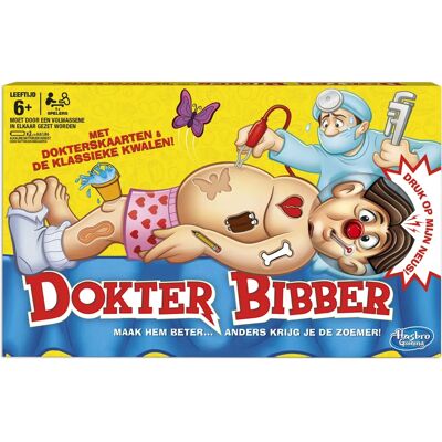 Hasbro Gaming Dokter Bibber - Meerkleurig Bordspel voor 6+ Hasbro Gaming Dokter Bibber - Meerkleurig Bordspel voor 6+