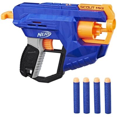 Nerf Nerf Elite Scout MKII - Pistola de dardos - Azul - Exterior - 8+ Nerf Nerf Elite Scout MKII - Pistola de dardos - Azul - Exterior - 8+