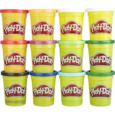 Play-Doh Couleurs d'Hiver - Pack de 12 Pots de Modelage - Non Toxique, 4 oz Play-Doh Couleurs d'Hiver - Pack de 12 Pots de Modelage - Non Toxique, 4 oz
