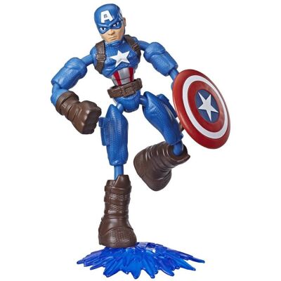 Hasbro Marvel Captain America Bend and Flex Actionfigur - 15 cm Hasbro Marvel Captain America Bend and Flex Actionfigur - 15 cm