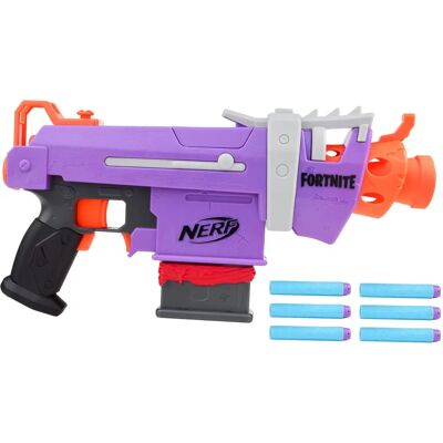 Nerf Fortnite SMG-E Blaster - Lanceur de Fléchettes Motorisé - Clip 6 Dards - Publicité Nerf Fortnite SMG-E Blaster - Lanceur de Fléchettes Motorisé - Clip 6 Dards - Publicité