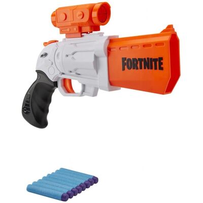 Arme de Jouet Nerf E9391EU4 - Lanceur Fortnite SR avec 4 Fléchettes - Publicité Arme de Jouet Nerf E9391EU4 - Lanceur Fortnite SR avec 4 Fléchettes - Publicité