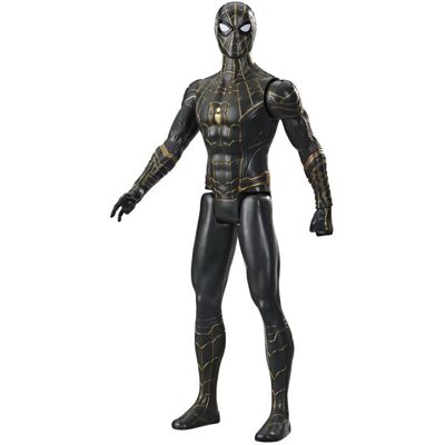 Figura de ação Spider-Man com traje preto e dourado da Hasbro - Tipo de ação Figura de ação Spider-Man com traje preto e dourado da Hasbro - Tipo de ação