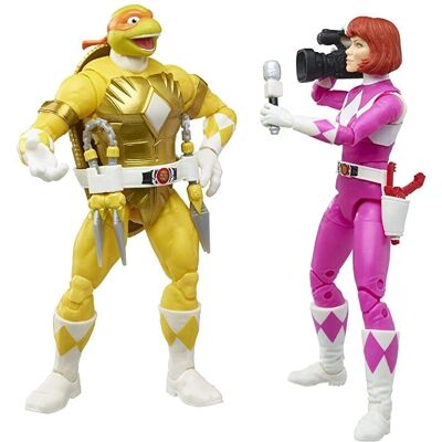 Figurines d’action Lightning Collection Power Rangers TMNT April Michelangelo de Hasbro - Publicité Figurines d’action Lightning Collection Power Rangers TMNT April Michelangelo de Hasbro - Publicité