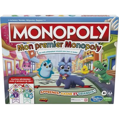 Monopoly Mon Premier - Gioco da Tavolo Reversibile per Bambini - 2 Livelli Monopoly Mon Premier - Gioco da Tavolo Reversibile per Bambini - 2 Livelli