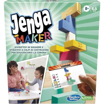 Hasbro Jenga Maker - Brettspiel für Kinder ab 8+ - Mehrfarbig Hasbro Jenga Maker - Brettspiel für Kinder ab 8+ - Mehrfarbig