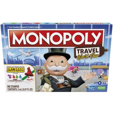 Hasbro Monopoly Voyage autour du monde, jeu de societe, dès 8 ans - Publicité Hasbro Monopoly Voyage autour du monde, jeu de societe, dès 8 ans - Publicité