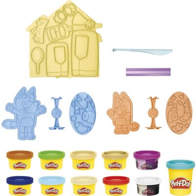 Zestaw masy plastycznej Bluey od Hasbro - Wielokolorowy Zestaw masy plastycznej Bluey od Hasbro - Wielokolorowy