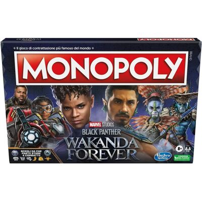 Hasbro Monopoly Black Panther Wakanda Forever - Gioco da tavolo per famiglie Hasbro Monopoly Black Panther Wakanda Forever - Gioco da tavolo per famiglie